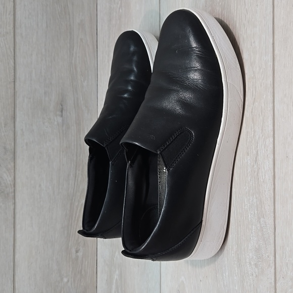 Fitflop Women RallyLeather Platform Black Cush Slip-On Shoes Sneakers Shoes Sz 7 - Picture 3 of 14